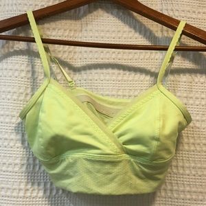 Neon green, lululemon sports bra